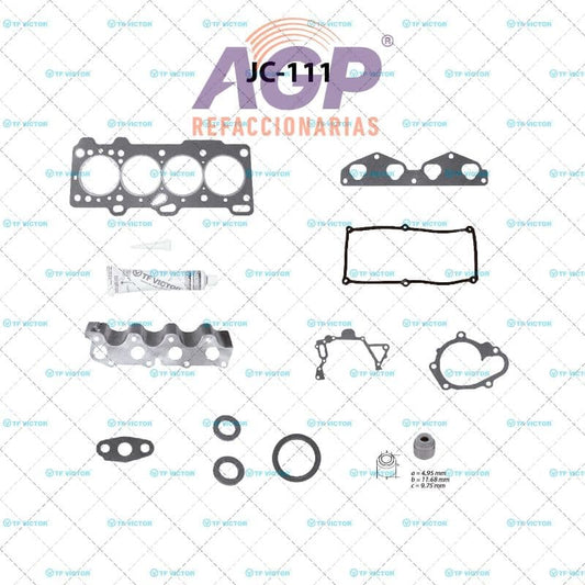 EMPAQUE JUEGO COMPLETO ATOS BY DODGE L4 1.0 12V G4HC 00-04.