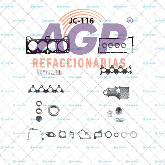 EMPAQUE JUEGO COMPLETO DODGE ATTITUDE L4 1.6 DOHC 06-09 ECN  G4GR