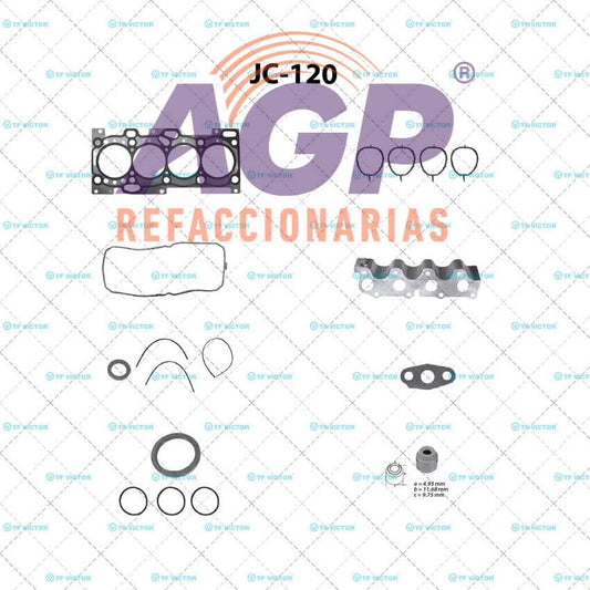 EMPAQUE JUEGO COMPLETO HYUNDAI I10 L4 1.1 11-15