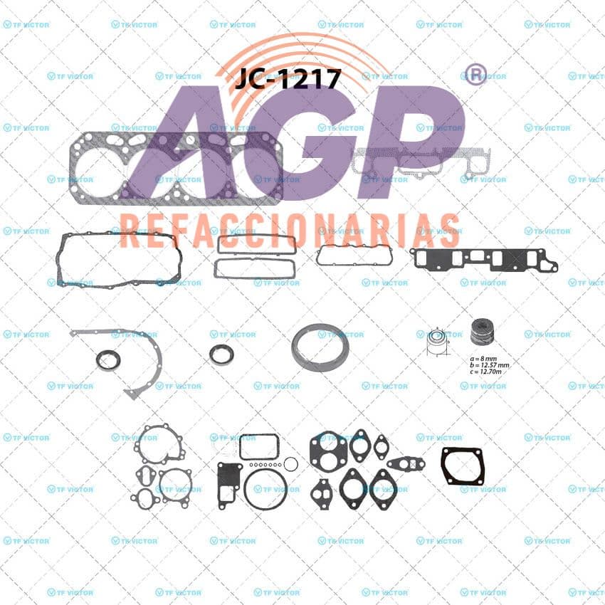 EMPAQUE JUEGO COMPLETO PONTIAC L4 2.5 151 VIN U GRAN AM 84-86
