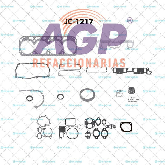 EMPAQUE JUEGO COMPLETO PONTIAC L4 2.5 151 VIN U GRAN AM 84-86