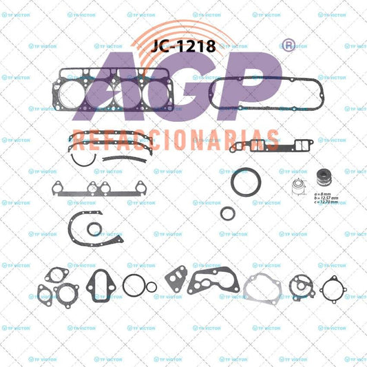 FULLSET CHEV L4 1.8 8V - 2.0 82-84 CAVALIER - BUICK SKYHAWAK, CADILL (TFV-JC1218)