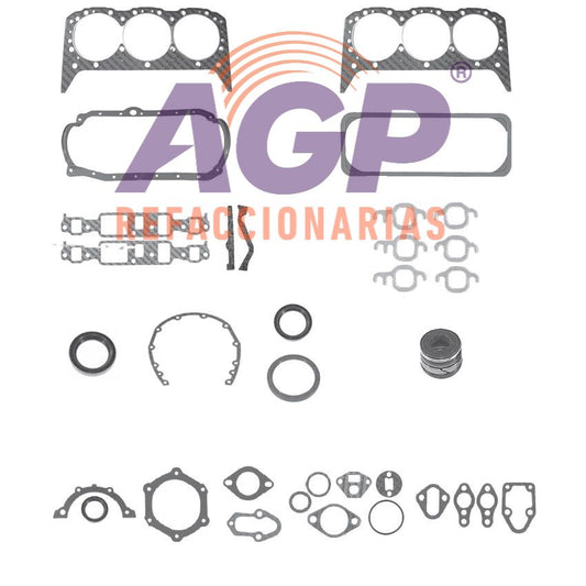 EMPAQUE JUEGO COMPLETO CHEV. ASTRO V6 4.3 86-92 - BLAZER V6 4.3 88-92 - CAPRICE V6 4.3 86-92 - JIMMY V6 4.3 88-92 - PK-UP S10 V6 4.3 88-92 - S15 V6 4.3 88-92.
