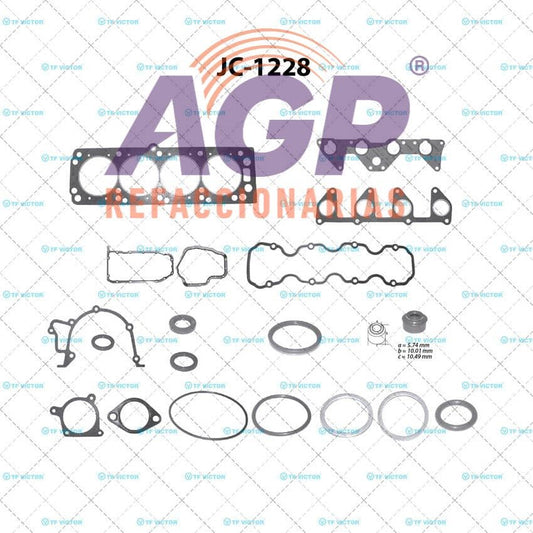 EMPAQUE JUEGO COMPLETO CHEV ASTRA L4 2.0 16V 04-07