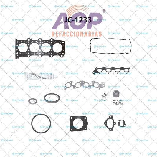 EMPAQUE JUEGO COMPLETO CHEV. TRACKER L4 2.0 99-03 - GEO TRACKER L4 2.0 05-06 - SUZUKI AERIO L4 2.0 02-03 - ESTEEM L4 1.8 99-02 - SIDEKICK L4 1.8 96-98 - VITARA L4 2.0 99-03.