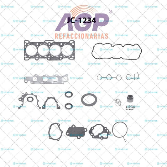 EMPAQUE JUEGO COMPLETO PONTIAC MATIZ   G2 L4 1.0 8V 04-10