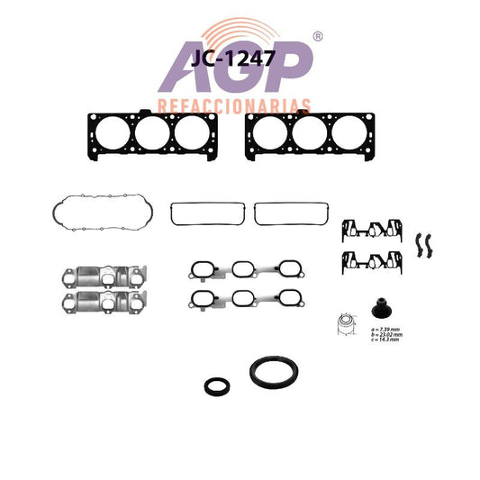 EMPAQUE JUEGO COMPLETO CHEV V6 3.5 LX9 12V UPLANDER 05-09 - BUICK TERRAZA   PONTIAC MONTANA 05-06 - MALIBU   MALIBU MAXX 04-06 - PONTIAC G6 SEDAN   CUPE 05-06