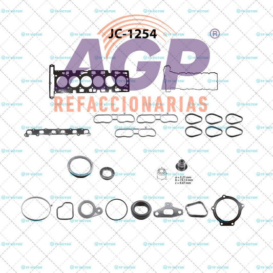 EMPAQUE JUEGO COMPLETO CHEV. ENVOY L6 4.2 02-04 - TRAIL BLAZER L6 4.2 02-04 - ISUZU ASCENDER L6 4.2 03-04 - OLDSM. BRAVADA L6 4.2 02-03.