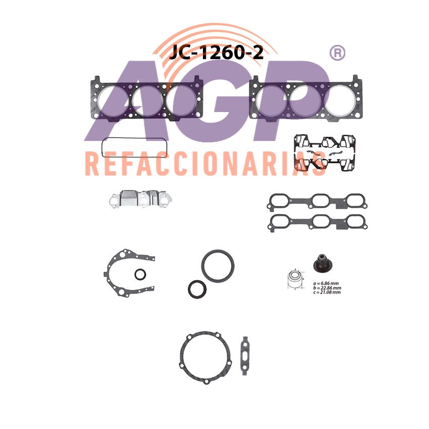 EMPAQUE JUEGO COMPLETO CHEV. EQUINOX V6 3.4 05-09 - PONTIAC TORRENT V6 3.4 06-09.