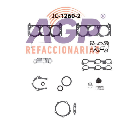 EMPAQUE JUEGO COMPLETO CHEV. EQUINOX V6 3.4 05-09 - PONTIAC TORRENT V6 3.4 06-09.