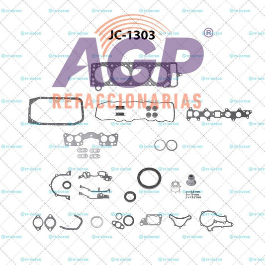 EMPAQUE JUEGO COMPLETO TOYOTA CELICA L4 2.2 75-80 - CORONA L4 2.2 75-80 - PICK-UP 20R L4 2.0 75-80.