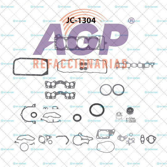 EMPAQUE JUEGO COMPLETO TOYOTA PK-UP L4 22R 81-82