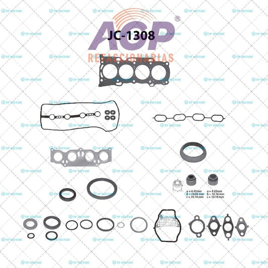EMPAQUE JUEGO COMPLETO TOYOTA RAV4 L4 2.4 2AZFE DOHC 16V 03-05