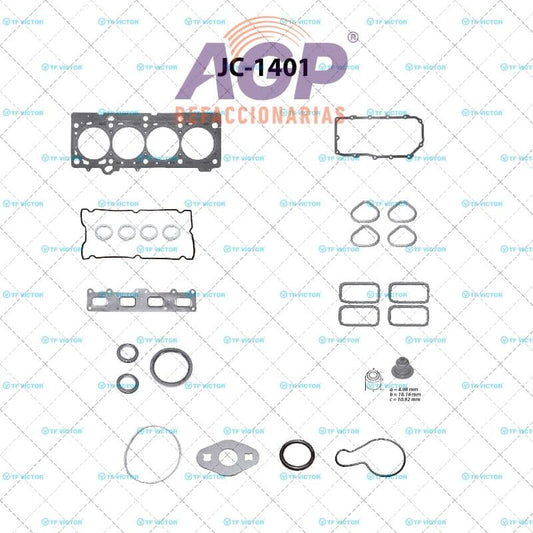 EMPAQUE JUEGO COMPLETO CHRYSLER PT CRUISER L4 2.0 01-05
