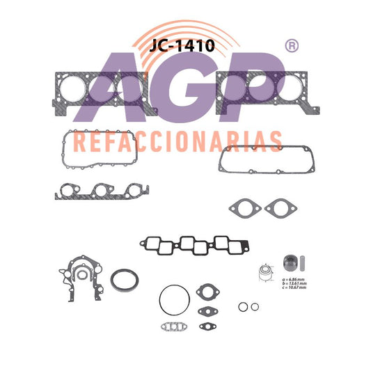 EMPAQUE JUEGO COMPLETO CHRYS GRAND VOYAGER V6 3.3 00 - IMPERIAL V6 3.3 90-91 - NEW YORKER V6 3.3 90-93 - TOWN Y COUNTRY V6 3.3 90-93   96-00 - VOYAGER V6 3.3 00 - DODGE CARAVAN V6 3.3 90-00 - DYNASTY