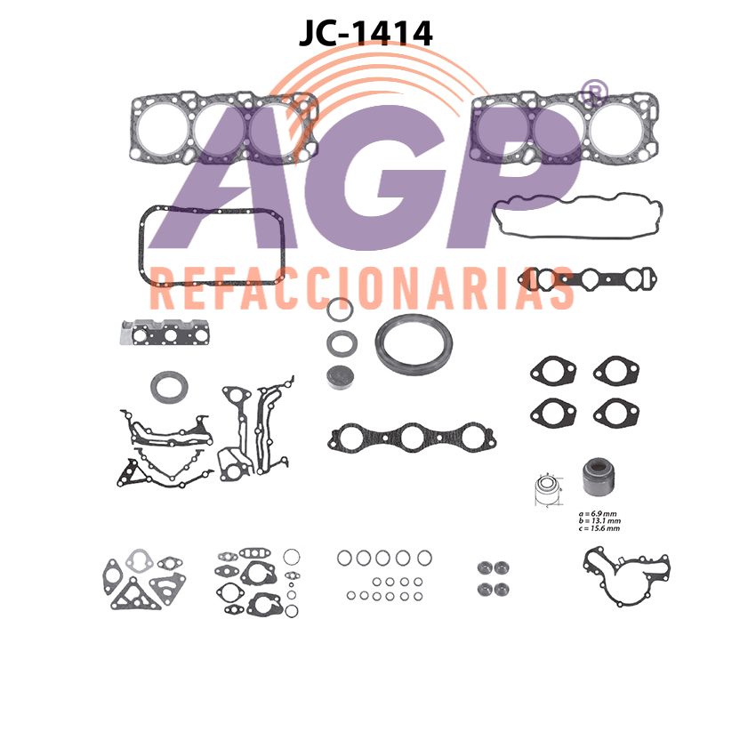 EMPAQUE JUEGO COMPLETO DODGE CARAVAN - VOYAGER V6 3.0 6G72 87-96 CON DEFLECTOR LEBARON - NEW YORKER - REFACCIONARIAS AGP