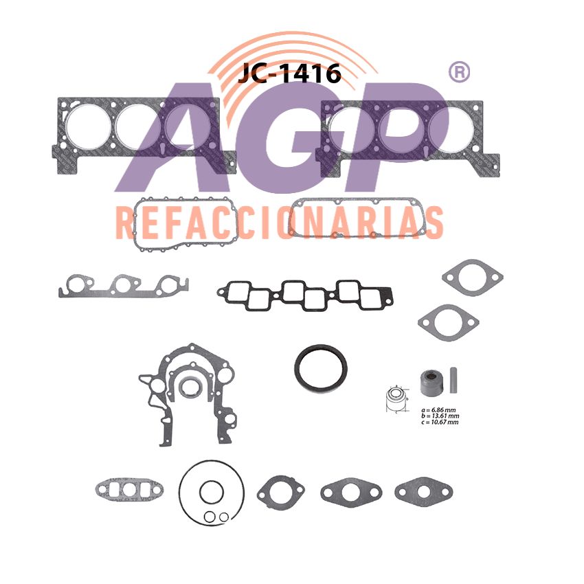 EMPAQUE JUEGO COMPLETO DODGE CARAVAN V6 3.8 231 91-03 - GRAN CARAVAN V6 3.8 231 91-03 - GRAN VOYAGER V6 3.8 231 91-03 - NEW YORKER V6 3.8 231 91-03 - TOWN COUNTRY V6 3.8 231 91-03 - VOYAGER V6 3.8 23