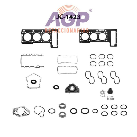 EMPAQUE JUEGO COMPLETO CHRYS. V6 2.7 98-06 300 - SEBRING - CHARGER - MAGNUM - STRATUS - INTREPID - CONCORD