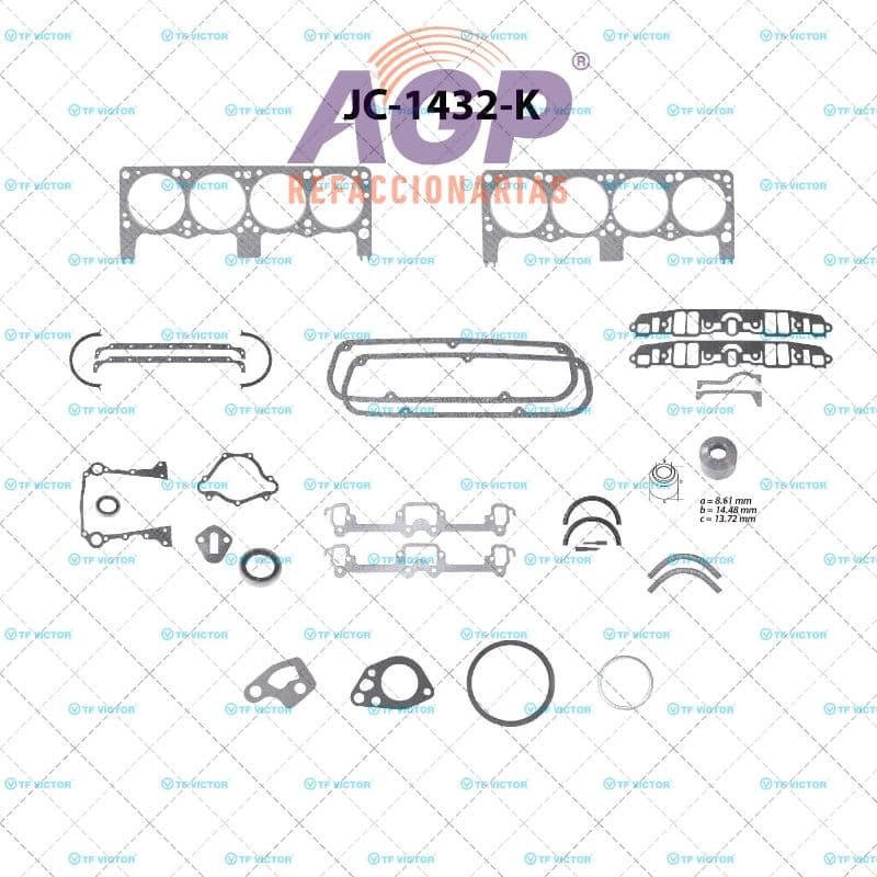 EMPAQUE JUEGO COMPLETO DODGE V8 360 5.9 74-92COLILLAS PICK-UP
