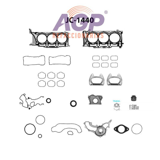 EMPAQUE JUEGO COMPLETO CHRYSLER V6 3.6 PENTASTAR CHRYSLER 200