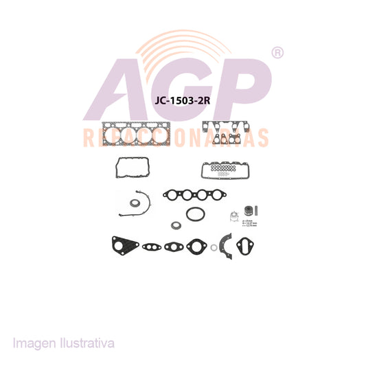 EMPAQUE JUEGO COMPLETO FORD TOPAZ GUIA L4 2.3 F.I. 89-94