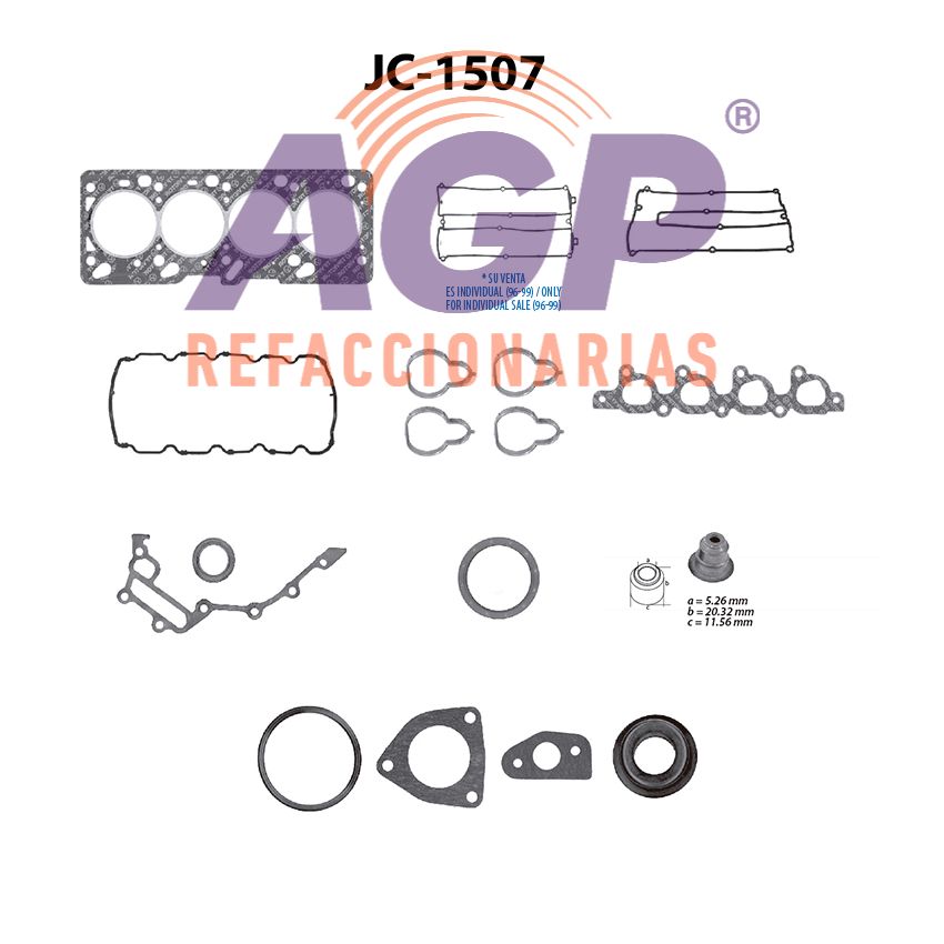EMPAQUE JUEGO COMPLETO FORD L4 2.0 16V 95-02 ZETEK CONTOUR - MISTYQUE