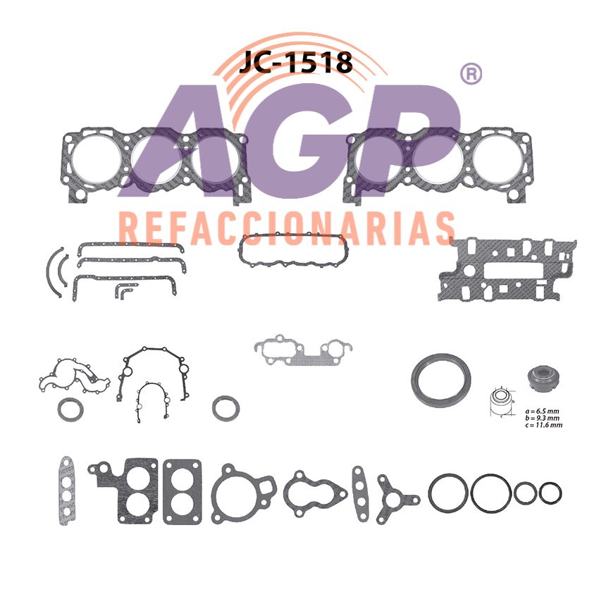 EMPAQUE JUEGO COMPLETO FORD RANGER PICK-UP V6 2.8 83-86
