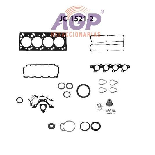 EMPAQUE JUEGO COMPLETO FORD FOCUS   ESCAPE   MAZDA TRIBUTE L4 2.0 16V DOHC 00-04