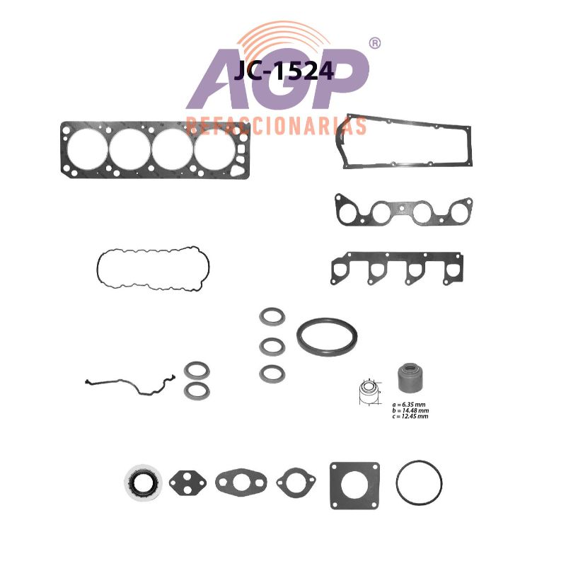 EMPAQUE JUEGO COMPLETO FORD RANGER L4 2.3 95-97   L4 2.5 98-04 - MAZDA B2300 L4 2.3 01-03.