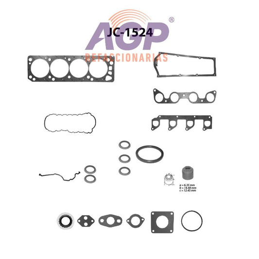 EMPAQUE JUEGO COMPLETO FORD RANGER L4 2.3 95-97   L4 2.5 98-04 - MAZDA B2300 L4 2.3 01-03.
