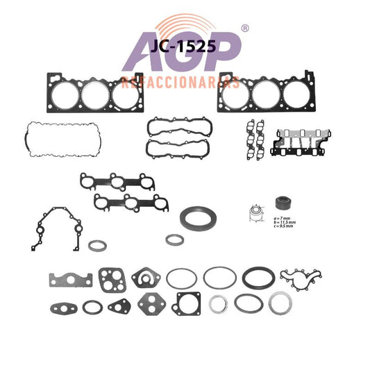 EMPAQUE JUEGO COMPLETO FORD V6 4.0 244 OHV 90-94 RANGER - EXPLORER - AEROSTAR