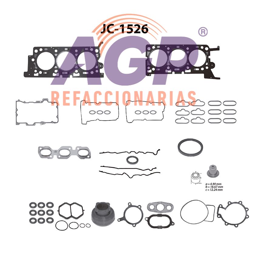 EMPAQUE JUEGO COMPLETO FORD ESCAPE V6 3.0 05-06 - FIVE HUNDRE V6 3.0 05-08 - FUSION V6 3.0 06-08 - MARINER V6 3.0 05-06.