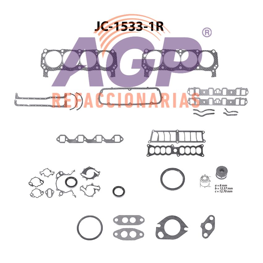 EMPAQUE JUEGO COMPLETO FORD V8 5.0 302 90-97 COUGAR - T-BIRD - GRAM MARQUIS- PICK-UP F150   F250   F350