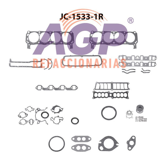 EMPAQUE JUEGO COMPLETO FORD V8 5.0 302 90-97 COUGAR - T-BIRD - GRAM MARQUIS- PICK-UP F150   F250   F350