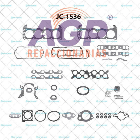 EMPAQUE JUEGO COMPLETO FORD EXPLORER V8 5.0 96-01 - MOUNTAINEER V8 5.0 97-01.