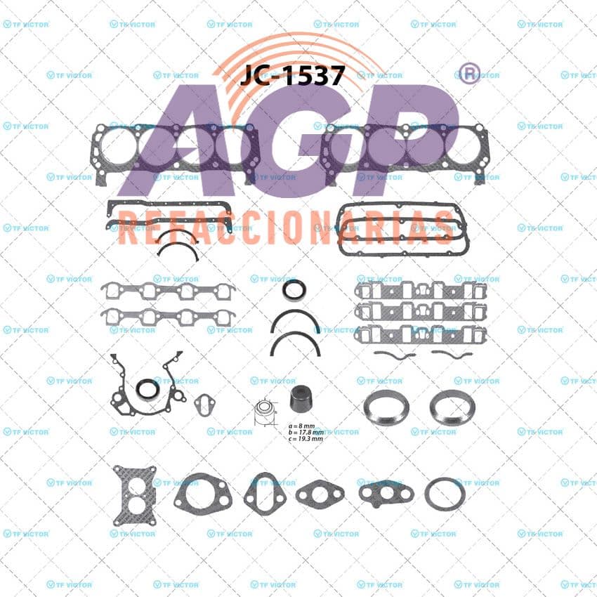 EMPAQUE JUEGO COMPLETO FORD V8 5.8 351W 75-83 COLILLAS PICK-UP F250   F350 - MUSTANG - GRAN MARQUIS - LTD - ECONOLINE E150   E250