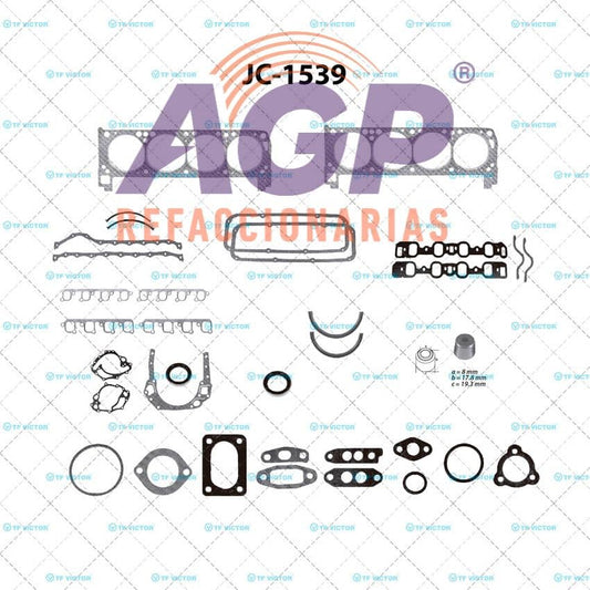 EMPAQUE JUEGO COMPLETO FORD PICK-UP V8 351CLEV 400 70-82