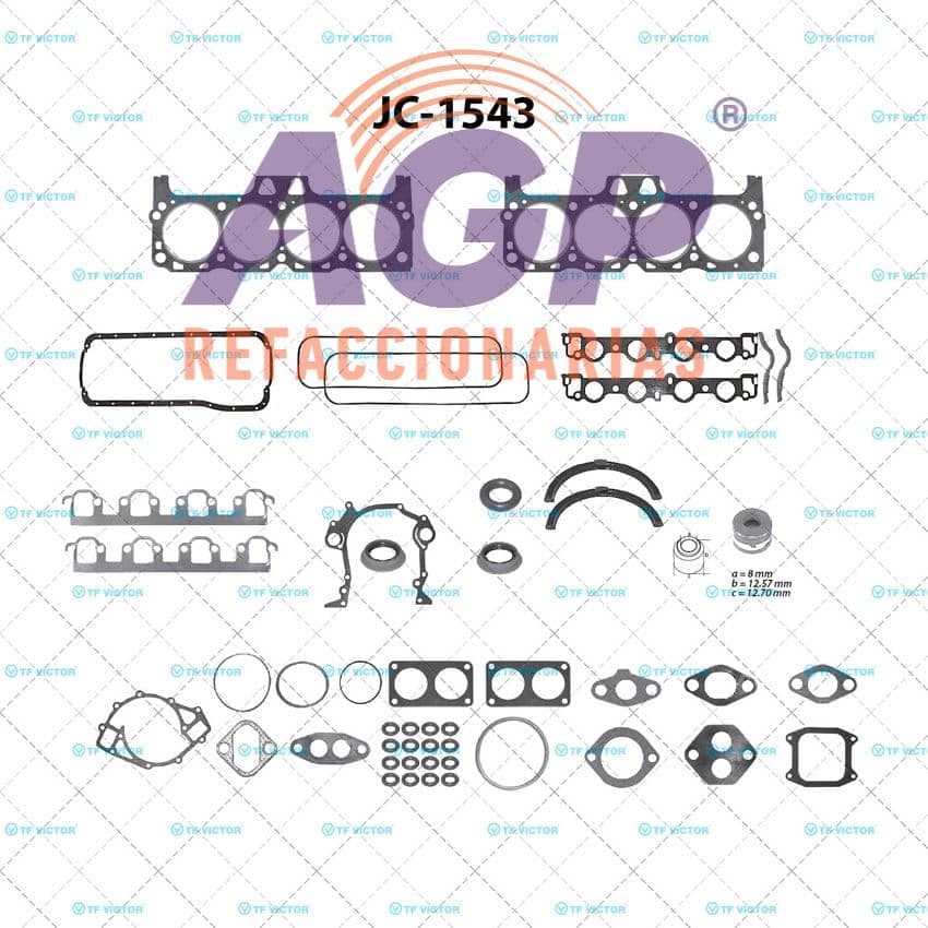 EMPAQUE JUEGO COMPLETO FORD V8 429 460 93-98 CAMION F700   F701