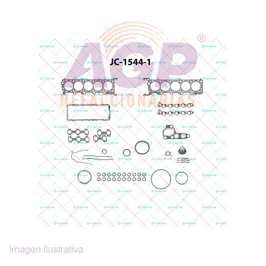 EMPAQUE JUEGO COMPLETO FORD TRITON V10 6.8 415 00-03 SUPER DUTY F450  F550 - ECONOLINE VAN  WAGON (MULTIPLE ADMISION PUERTOS GRANDES)
