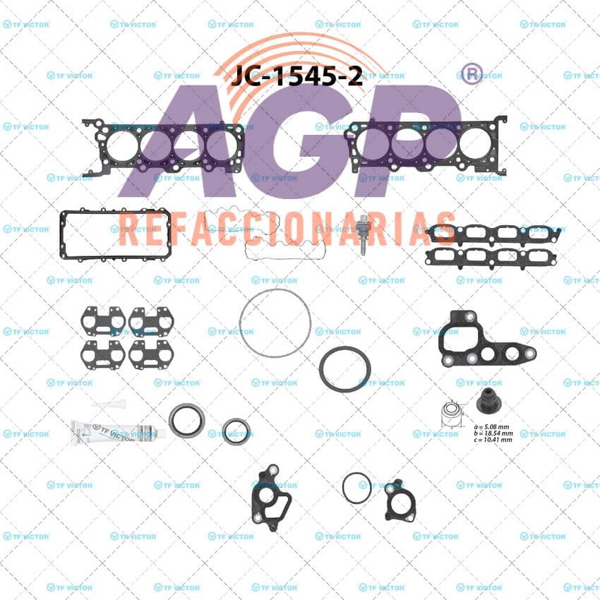 EMPAQUE JUEGO COMPLETO FORD V8 5.4 24V SOHC TRITON PICK-UP F150 04-10 - EXPEDITION 05-10 - LINCOLN NAVIGATOR 05-10 - MARK LT 06-08