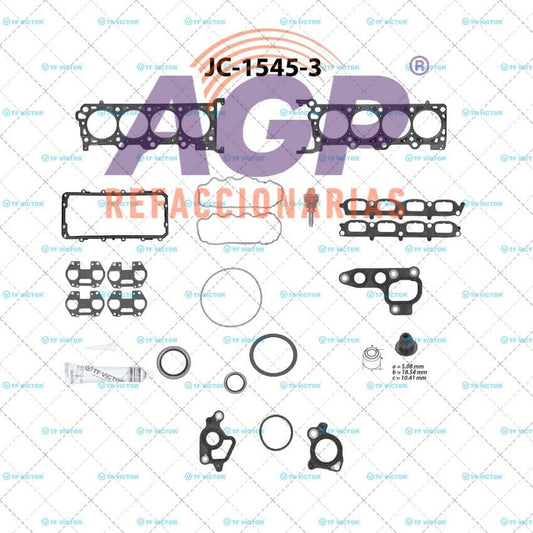EMPAQUE JUEGO COMPLETO FORD TRITON V8 5.4 24V SOHC 07-09 LOBO - EXPEDITION - PICK-UP F150   F250   F350 - GRAN MARQUIS - MOUNTAINER - MUSTANG - LINCOLN NAVIGATOR