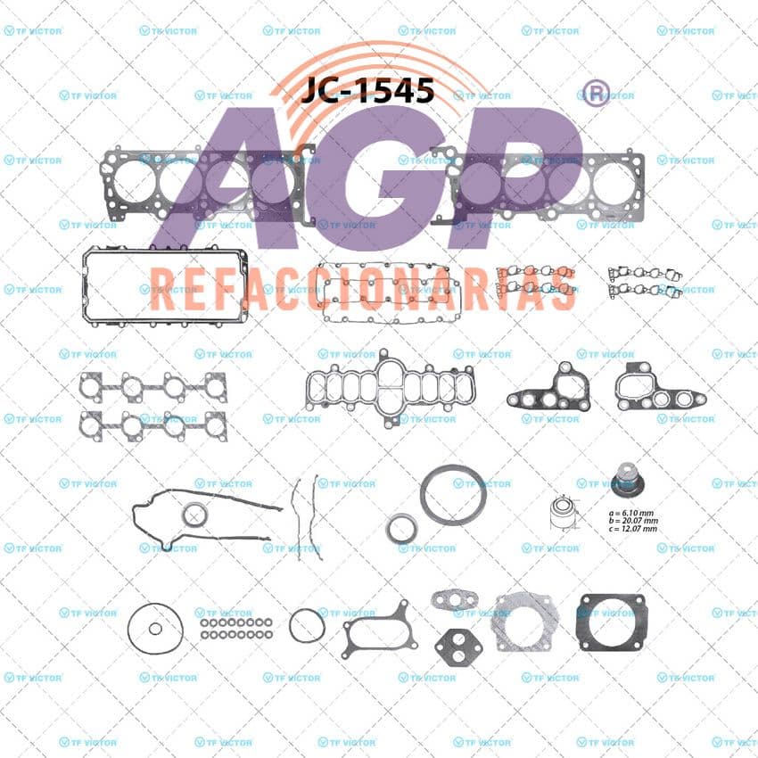 EMPAQUE JUEGO COMPLETO FORD TRITON F350 V8 5.4 97-99 MULT.ADM.GOTA
