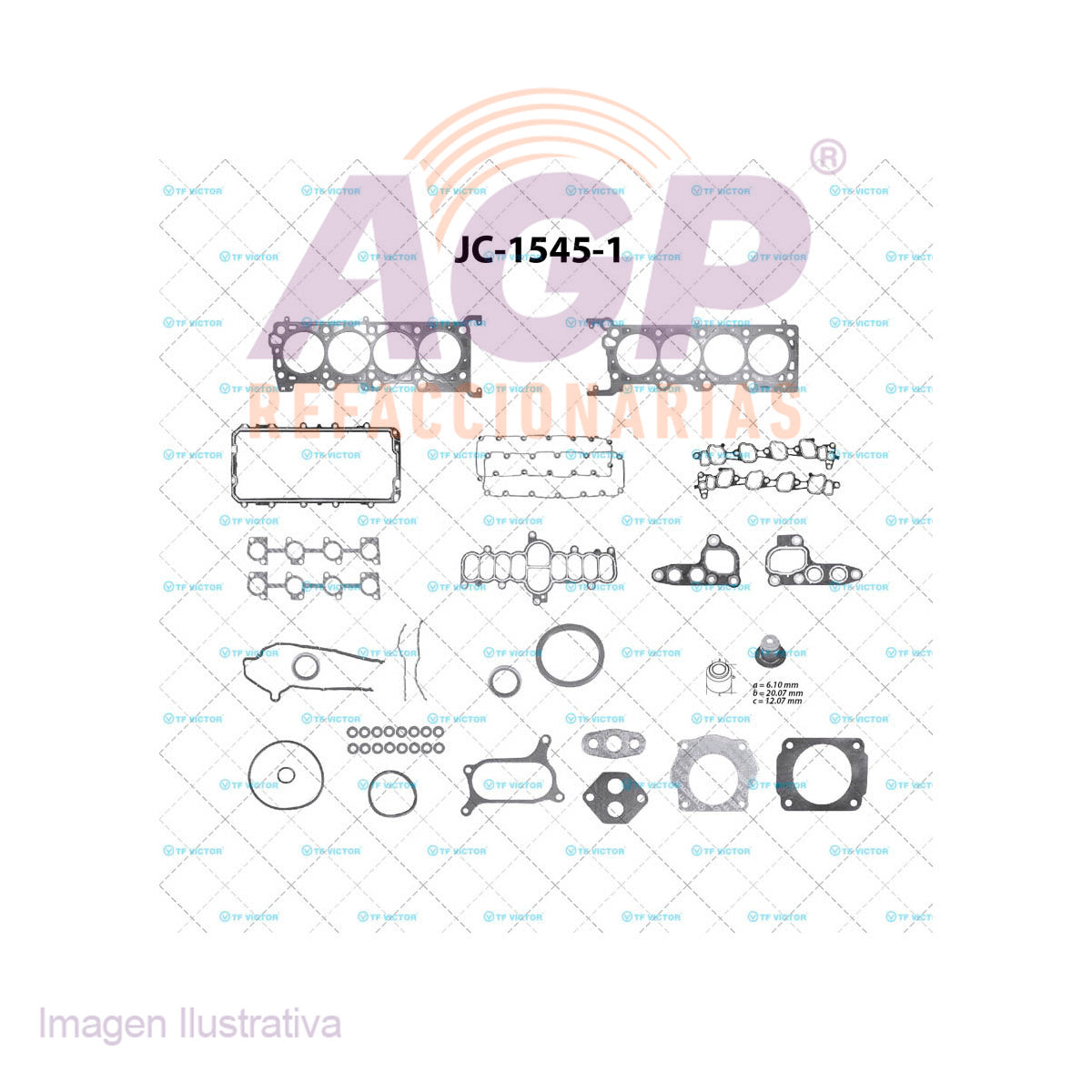 EMPAQUE JUEGO COMPLETO FORD TRITON V8 4.6  5.4 (00-03)  MULTIP. ADM. VENTANA CUADRADO
