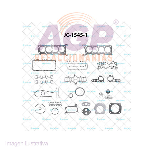 EMPAQUE JUEGO COMPLETO FORD TRITON V8 4.6  5.4 (00-03)  MULTIP. ADM. VENTANA CUADRADO