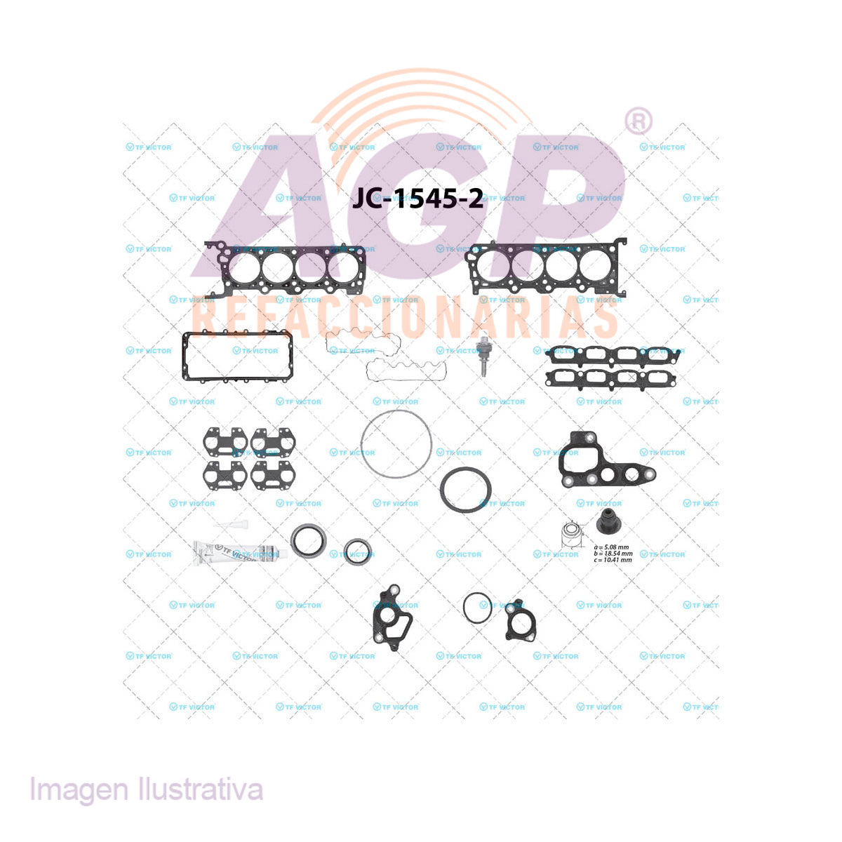 EMPAQUE JUEGO COMPLETO FORD V8 5.4 24V SOHC TRITON PICK-UP F150 (04-10) - EXPEDITION (05-10) - LINCOLN NAVIGATOR (05-10) - MARK LT (06-08)