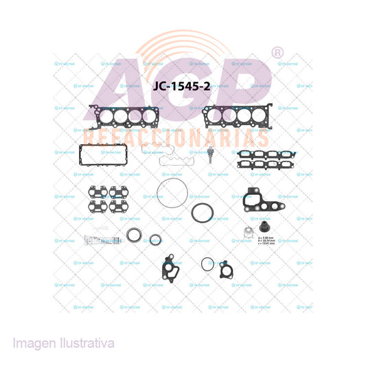 EMPAQUE JUEGO COMPLETO FORD V8 5.4 24V SOHC TRITON PICK-UP F150 (04-10) - EXPEDITION (05-10) - LINCOLN NAVIGATOR (05-10) - MARK LT (06-08)