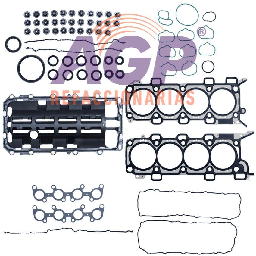 EMPAQUE JUEGO COMPLETO FORD V8 5.0 COYOTE 32V DOHC TI-VCT MUSTANG GT 11-12 - F SERIES 11-13 - REFACCIONARIAS AGP