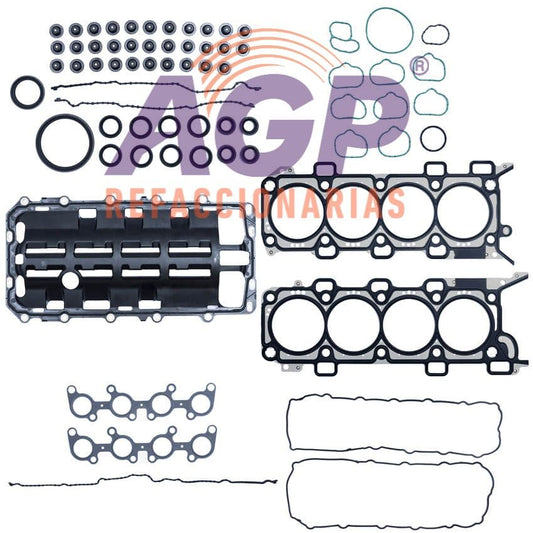 EMPAQUE JUEGO COMPLETO FORD V8 5.0 COYOTE 32V DOHC TI-VCT MUSTANG GT 11-12 - F SERIES 11-13 - REFACCIONARIAS AGP