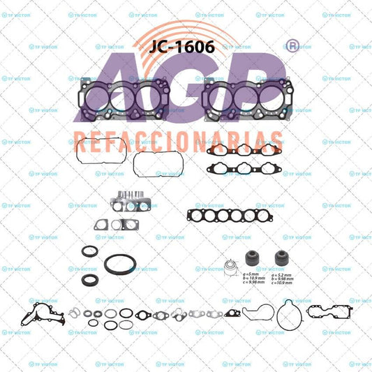 EMPAQUE JUEGO COMPLETO MITSUB. V6 3.0 24V SOHC OUTLANDER 07-13 - PAJERO SPORT 12-13