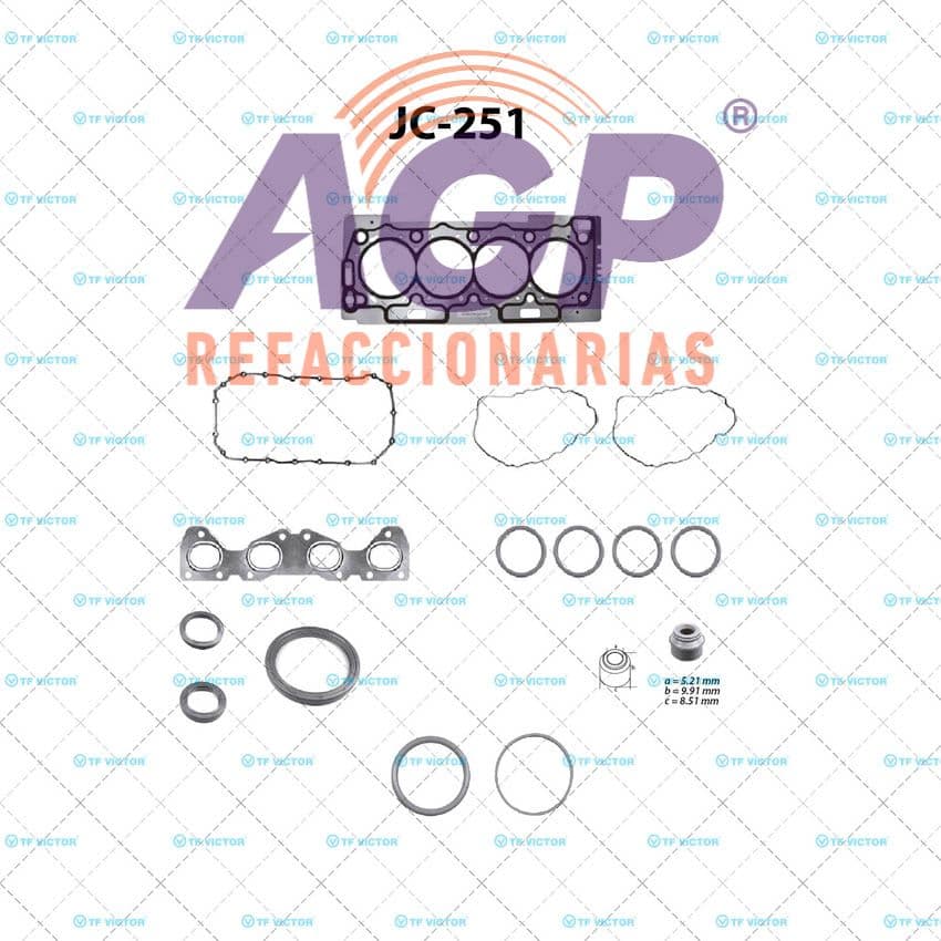 EMPAQUE JUEGO COMPLETO PEUGEOT 206 L4 1.6 00-07